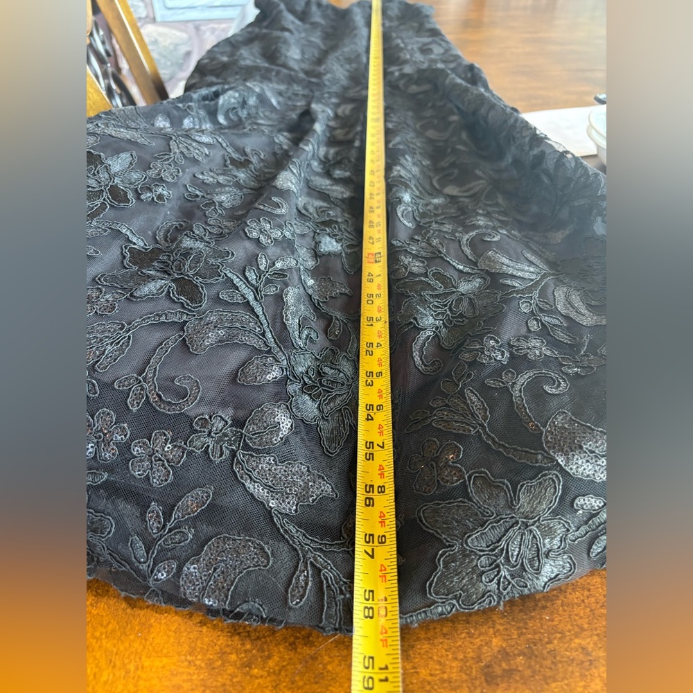 Vince camuto Black Sequin Lace Sleeveless Long Evening Gown - Picture 13 of 13